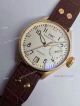 Copy IWC Schaffhausen Watch Yellow Case White Face Brown Leather  (3)_th.jpg